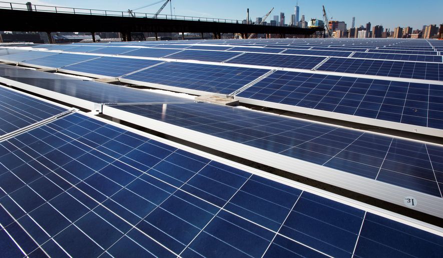 A U.S. trade commission is recommending that the Trump administration impose tariffs of up to 35 percent to slow an influx of low-cost solar panels imported from China and other countries. (Associated Press/File)