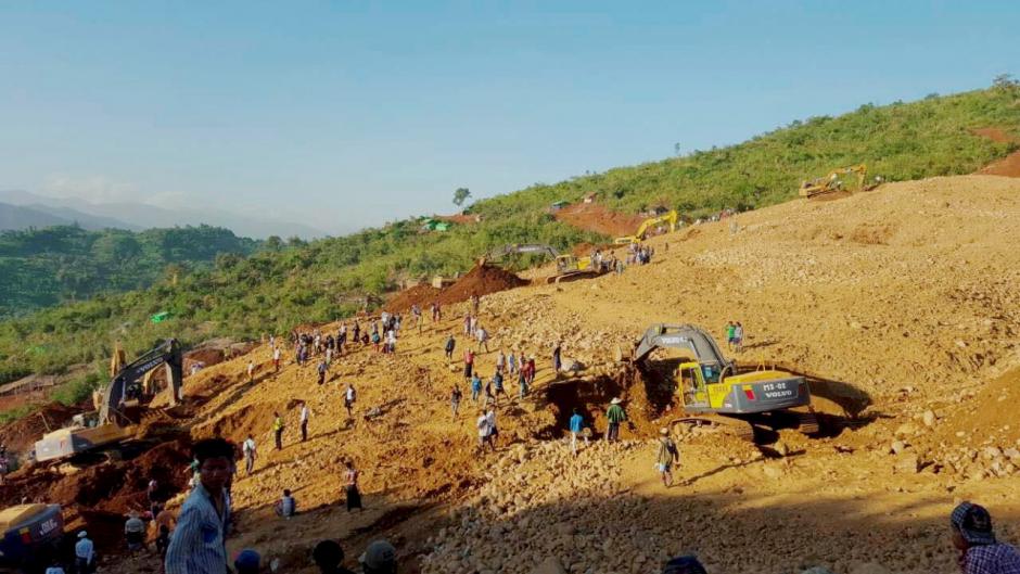 Image result for landslide Myanmar's Kachin Reuters