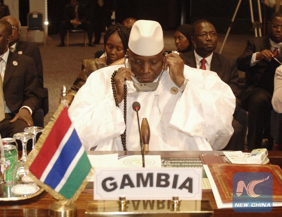 Image result for Gambian president  xinhua