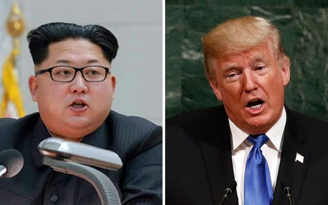 A file picture shows North Korean leader Kim Jong-Un (L) and US President Donald J. Trump (R) [Photo: IC]