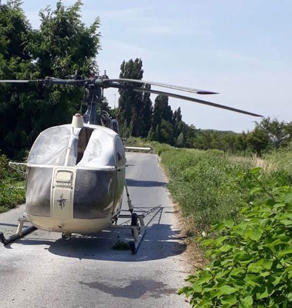 This photo taken on Sunday, July 1, 2018 and provided on Monday, July 2, 2018 by the AP on the condition that its source not be revealed shows an helicopter abandoned by notorious French criminal Redoine Faid after his escape from a prison, in Gonesse, north of Paris, France. Faid serving 25 years for murder made an audacious escape from prison Sunday after a helicopter carrying several heavily armed commandos landed in a courtyard, freed him from a visiting room and carried him away. [Photo: AP]