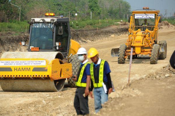 The construction site of the railway construction project between China and Thailand, in Thailand. [File photo: Xinhua]