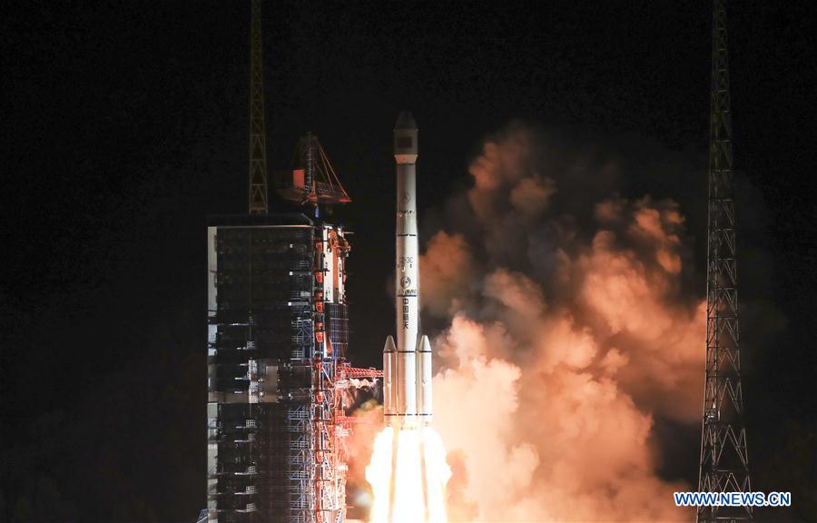 Long March-3C carrier rocket blasts off from the launch pad at the Xichang Satellite Launch Center in Xichang, southwest China's Sichuan Province, Dec. 25, 2018. China successfully launched the No. 3 telecommunication technology test satellite on Tuesday. [Photo: Xinhua/Wang Yulei]