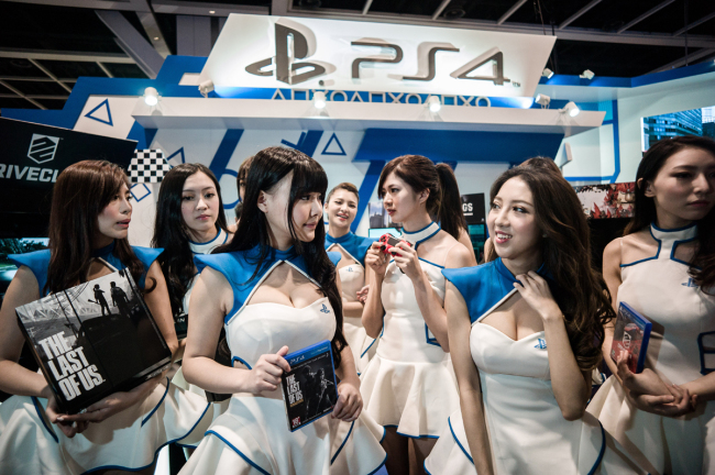 A booth for Sony's PlayStation 4 game console at the 16th Ani-Com and Games exhibition in Hong Kong on July 25, 2014. [File Photo: AFP/Philippe Lopez]